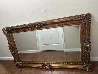 Large Gold Ornate Framed Wall Mirror