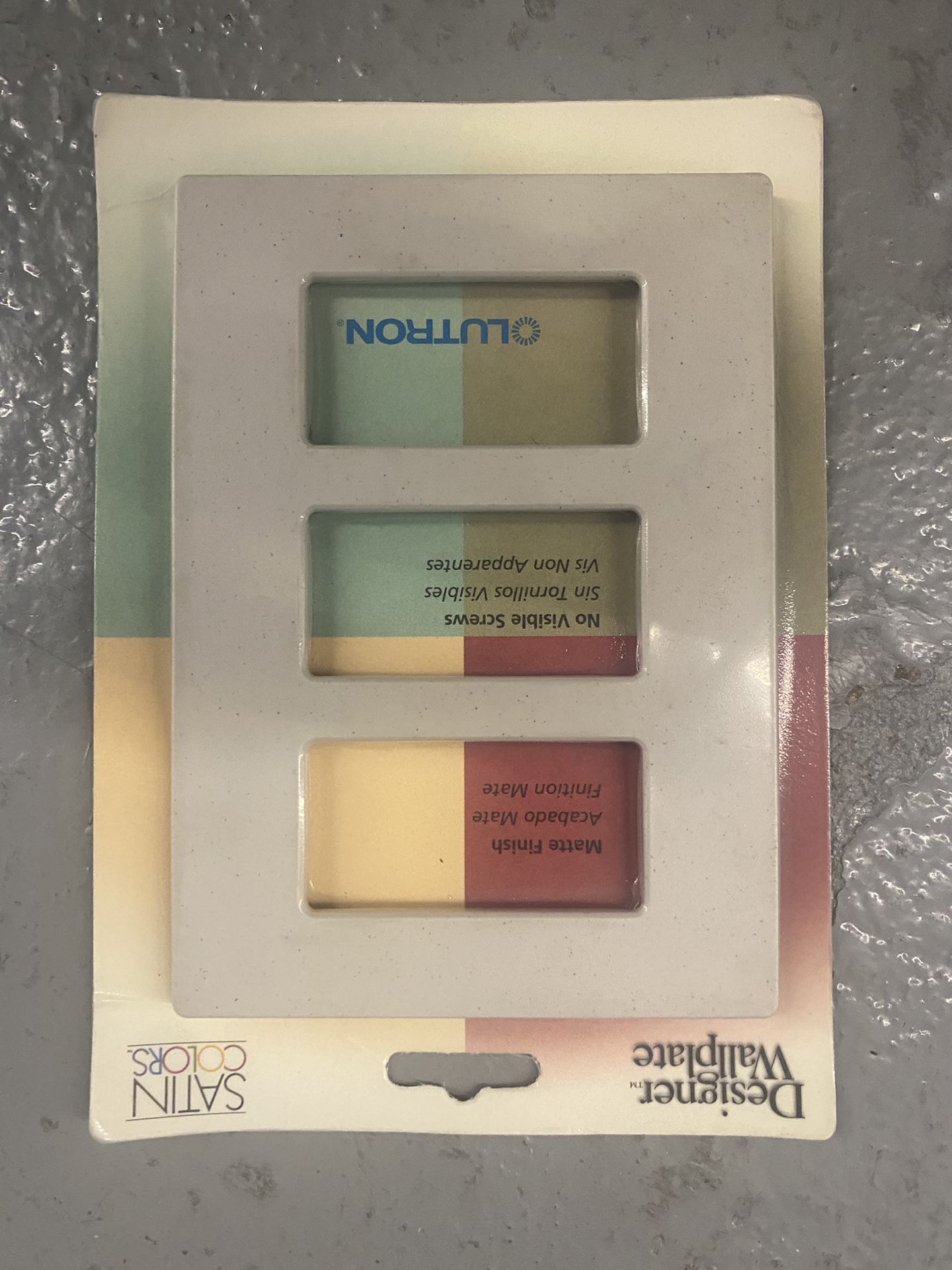 Custom Stone Color 3 Gang Decora Screw-less Plates