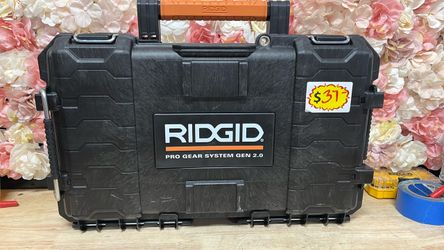 RIDGID Pro Gear System Gen 2.0 Stackable Durable Compact Power Tool Box With Secure Hang Mounts