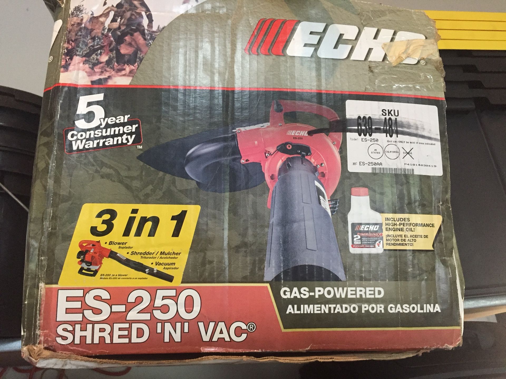 Echo ES-250 leaf blower