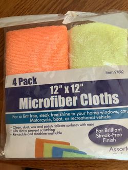Microfiber cloth 4 pack 12x12 brand new Never Open