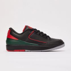 12.5M - [NEW] Men's Air Jordan 2 Retro Low Shoes Black DV9956-006