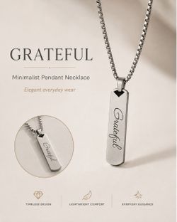 CUSTOM ENGRAVED NECKLACE – GRATEFUL + PERSONALIZED BACK