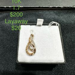 10K Rose Gold Set Ring, Earrings, Pendant (Sold Separately)