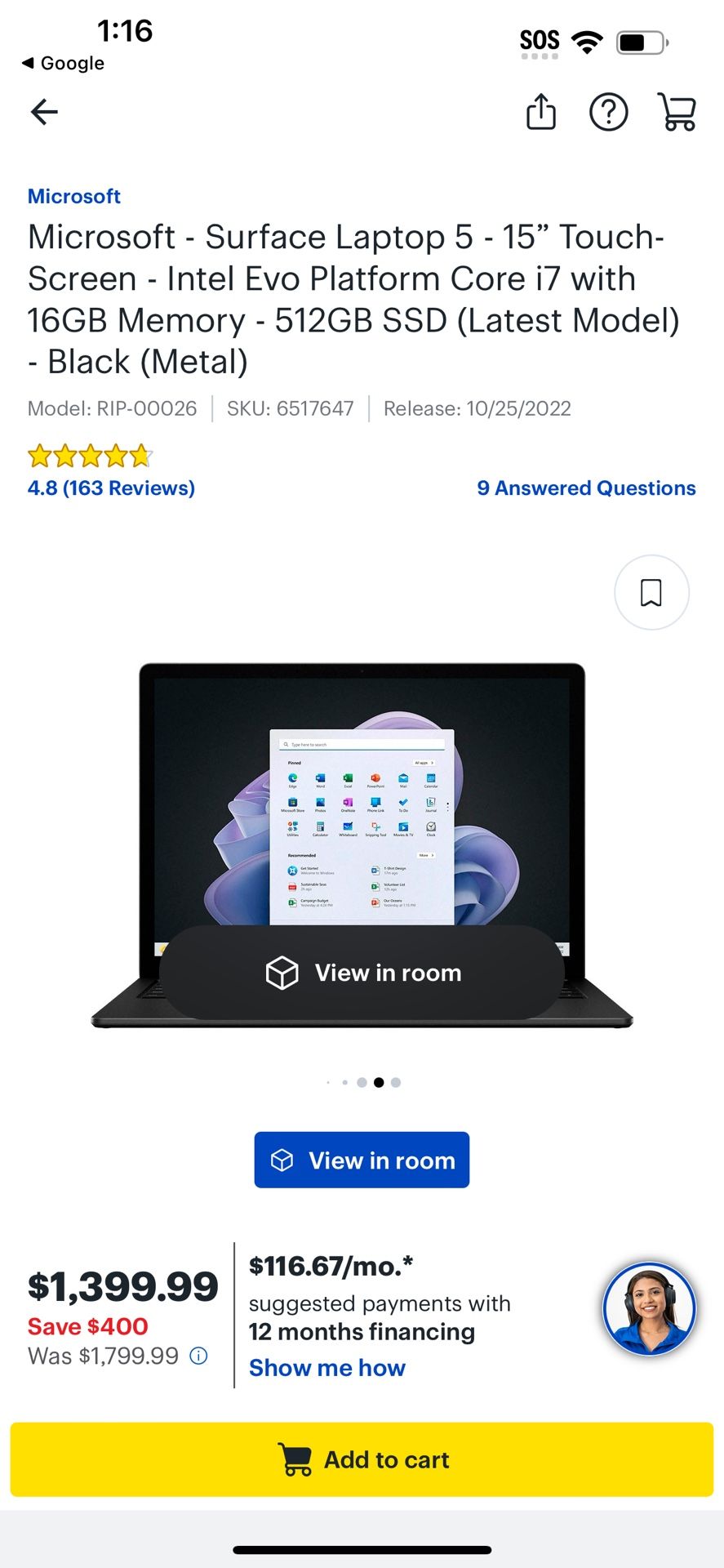 Microsoft Surface Notebook Laptop