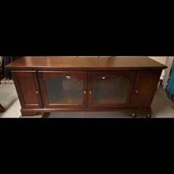 72” Cherry TV Stand Entertainment Console