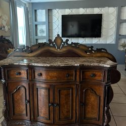 Credenza with marble top