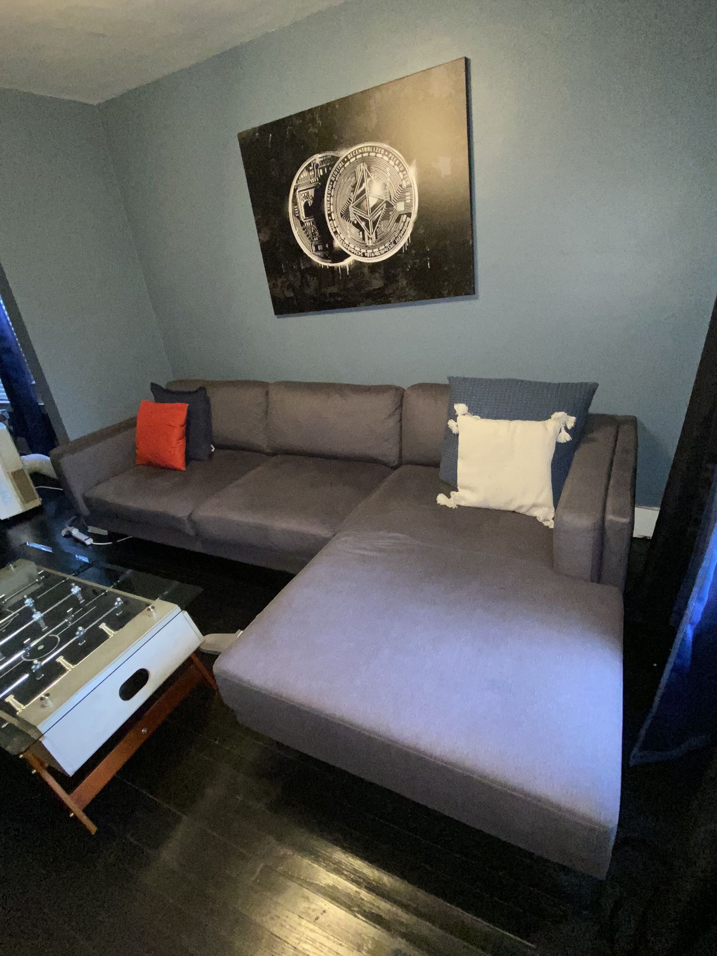 Grey Microfiber Sectional