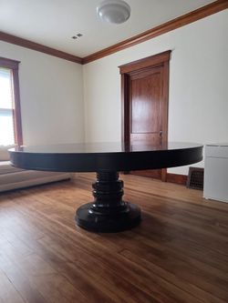 6ft by 32in black dining table