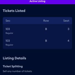 2 Tickets For Chance The Rapper