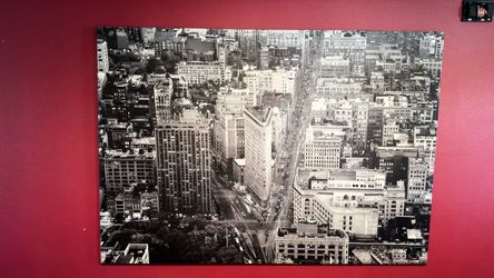 Black and White NYC Flatiron Building Canvas Print