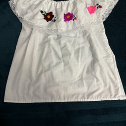 Mexican Blouse Shirt Size Small