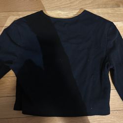 SHEIN. Women Black Long Sleeve Crop Top