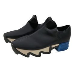 IRI NYC WES I Low Top Women's Sneaker Shoes Black, Blue & White Size US10.5 EU41