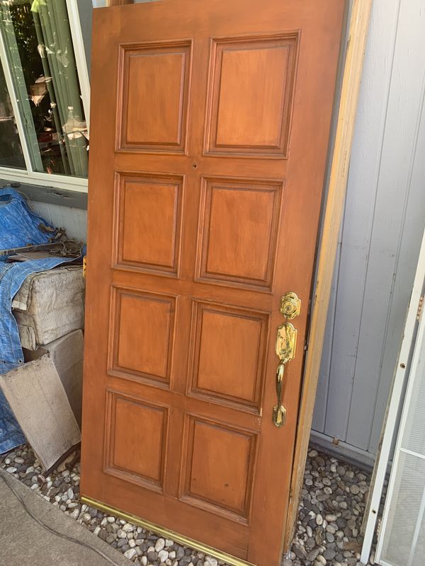 Full wooden front door with frame for Sale in West Sacramento, CA OfferUp