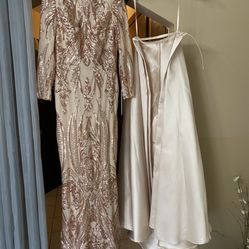 Beautiful Gold Dress With Detachable Skirt For Sale!!