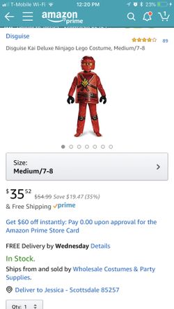 Ninjago costume size 7/8