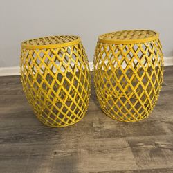 Yellow decorative Tables/ Bins