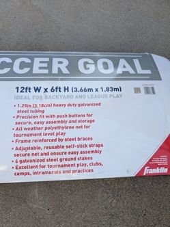 Soccer Goal - 12' x 6'