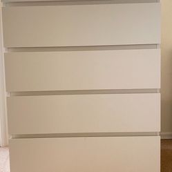 White IKEA  Malm  Dresser 