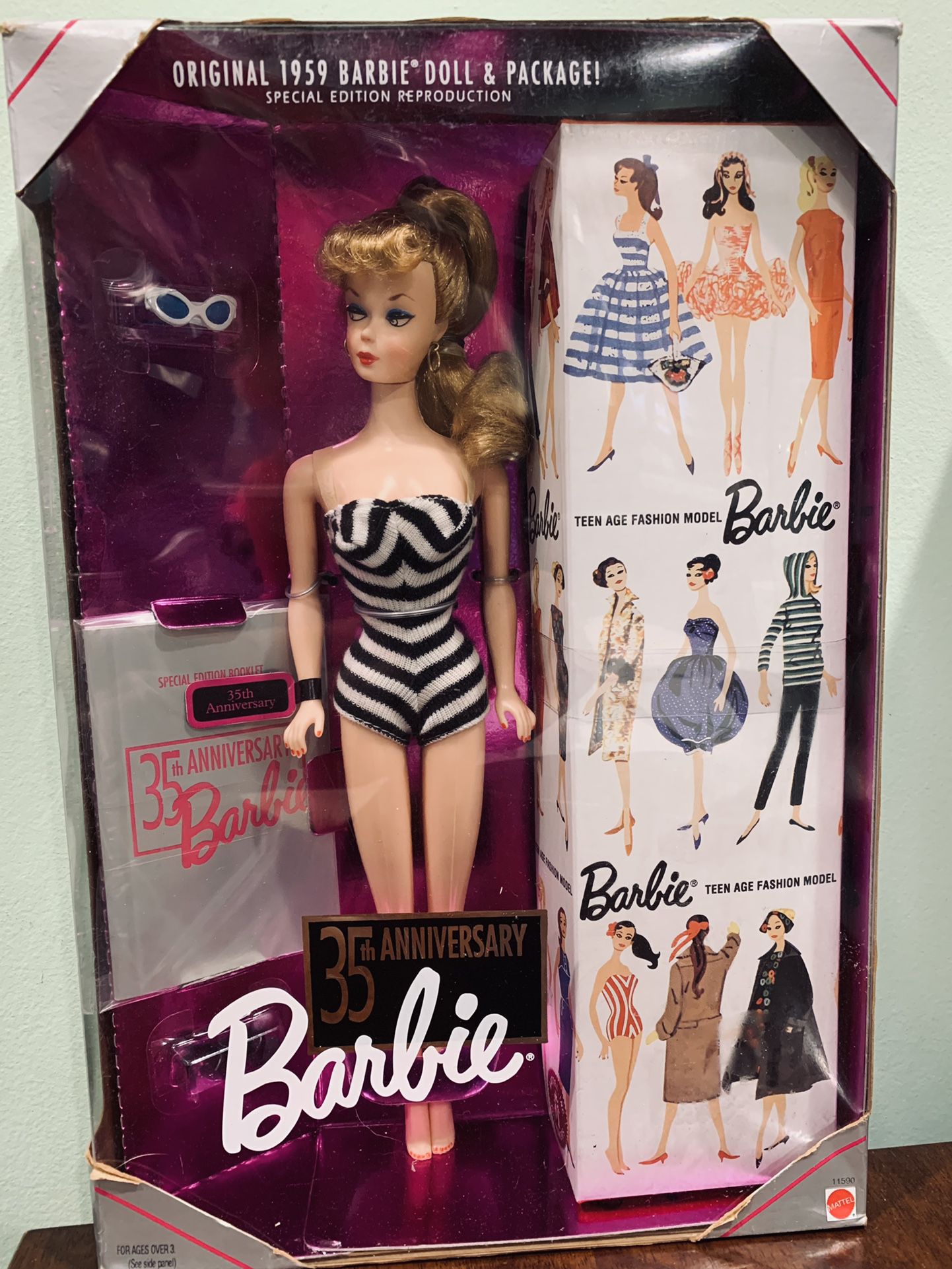 Original 1959 Sealed Barbie Doll & Package!  Vintage Reproduction