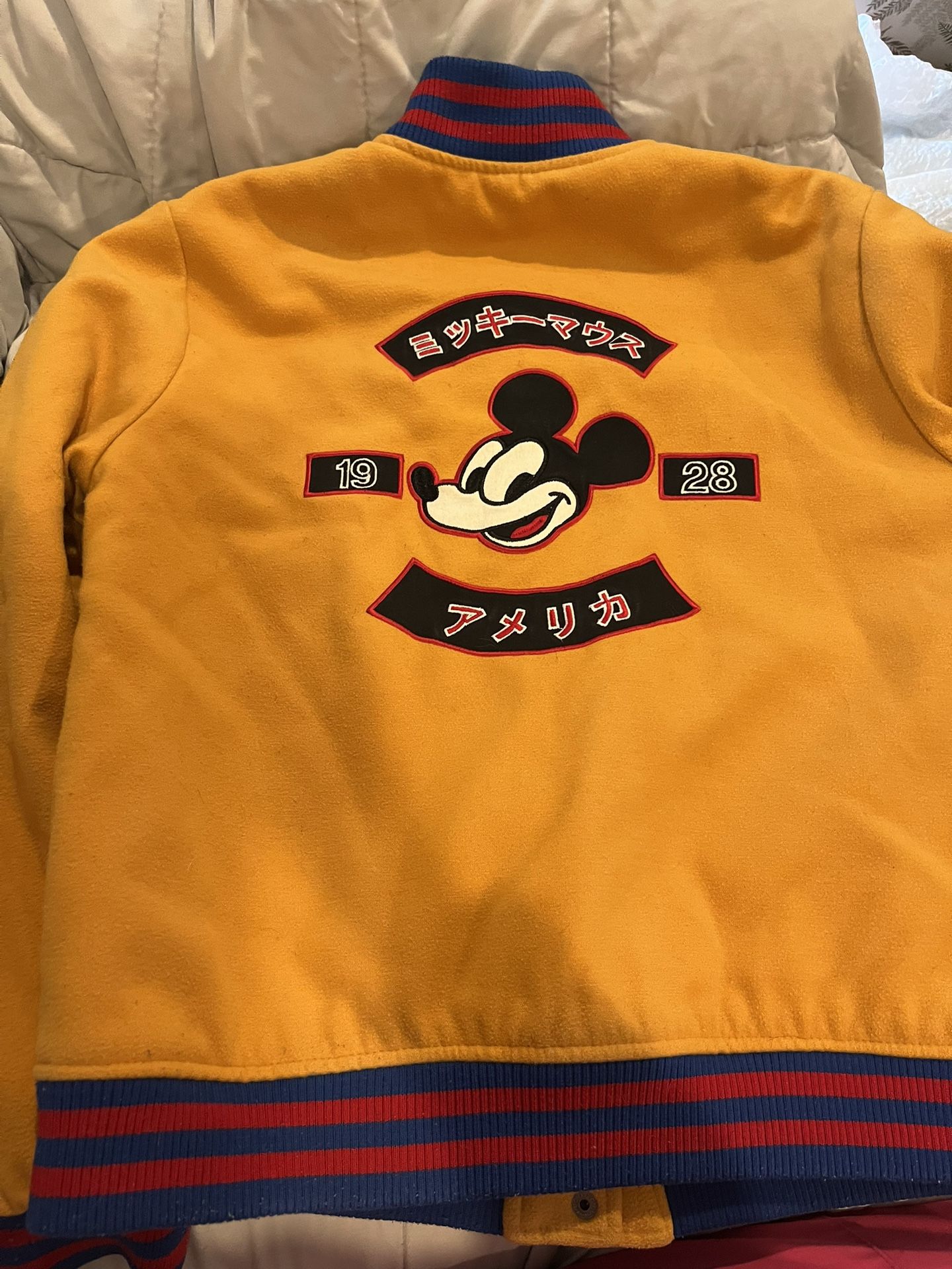 Mickey Mouse Letterman Bomber Jacket Size S