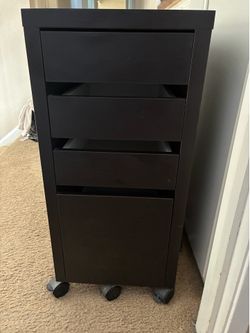 Black file cabinet in mint condition