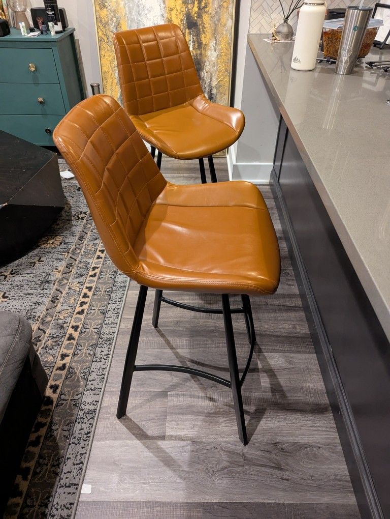 Leather Bar Stool (2)