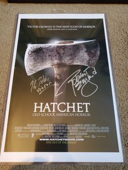 Hatchet signed movie poster