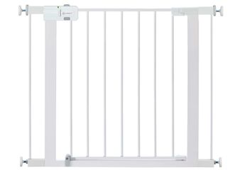 Pressure-Mounted Walk-Through Baby & Pet Safety Gate – 29–38 Inches Wide, 28 Inches Tall