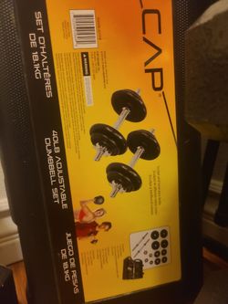 CAP Barbell 40 lb adjustable dumbbell set with case