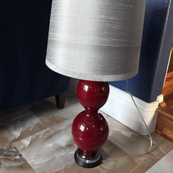 Red Bedside Table Lamp