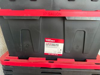 6 - 27 gallon storage container $36.00