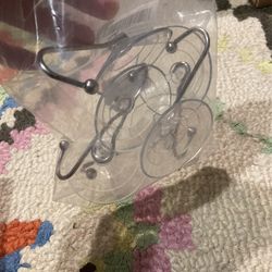 Wreath Hanger, RELBRO Clear Large Suction Cup Wreath Hooks Window Glass Door Heavy Duty Wreath Holder Reusable Suction Cups with Metal Long Hooks for 