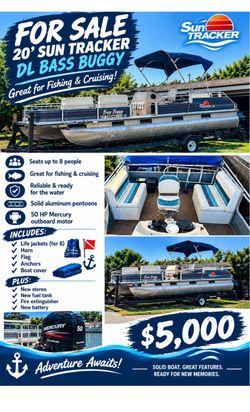 Sun tracker 20’ pontoon