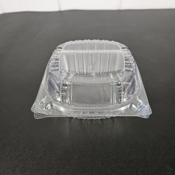 6 X 6 X 3 Plastic Clear Hinge Containers [125 Pcs] ON SALE 