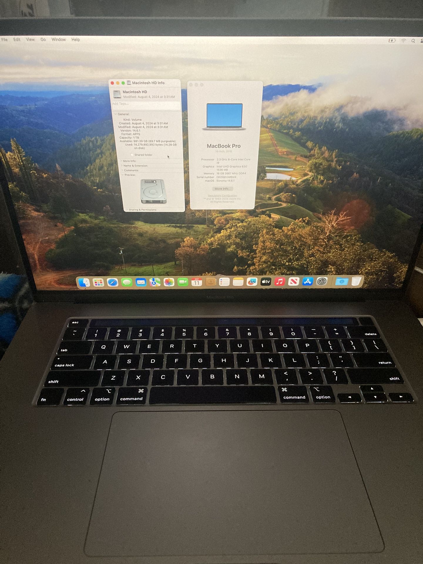 2019 16-inch MacBook Pro 1TB