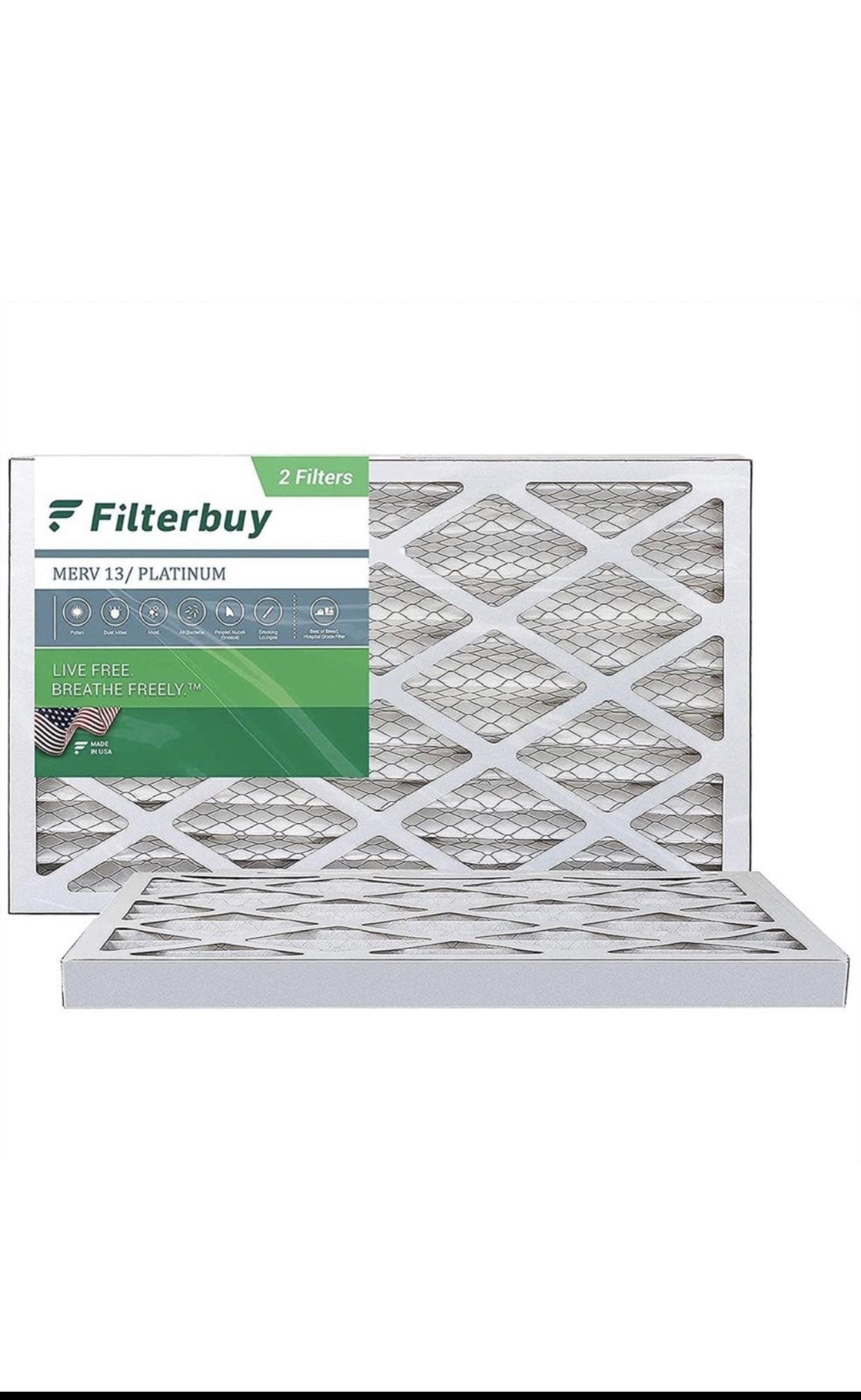 2 packs air filter 12*20*1