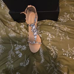 Glass Sandals With Diamond 
