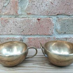 Vintage Brass Open Sugar & Creamer Set