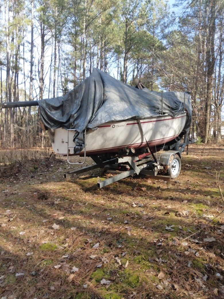 Sail Boat And Trailer