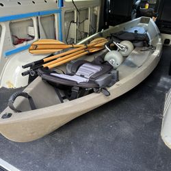 Nu Canoe Fishing Kayak with paddles