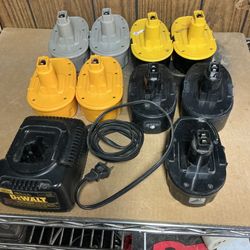 Dewalt 18 Volt Charger And  9  18volt Batteries. 