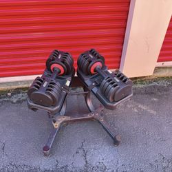 Adjustable Dumbbells With Stand