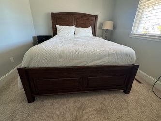 Queen Bed Frame, Box Spring, Mattress