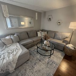 Modern Grey L-Shaped Sectional Sofa