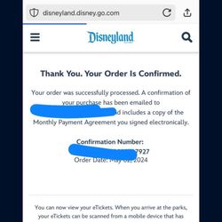 Disneyland Tickets !