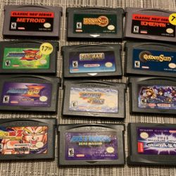 Nintendo Game Boy Advance  SP GAME CARTRIDGES  12 Assorted