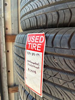 Continental ProContact 225/65/17 Used Tires (4) 300$ Installed and Balanced Located at 1305 Preston Ave Pasadena Tx 77503