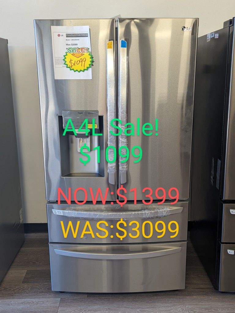 28cu French Door Refrigerator with External Water and Ice. Double ...
